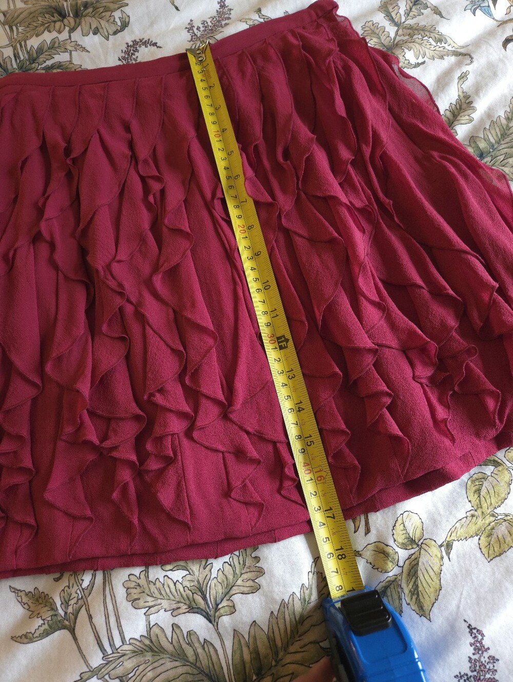 Club Monaco Raspberry Ruffled Mini Skirt - Picture 7 of 7